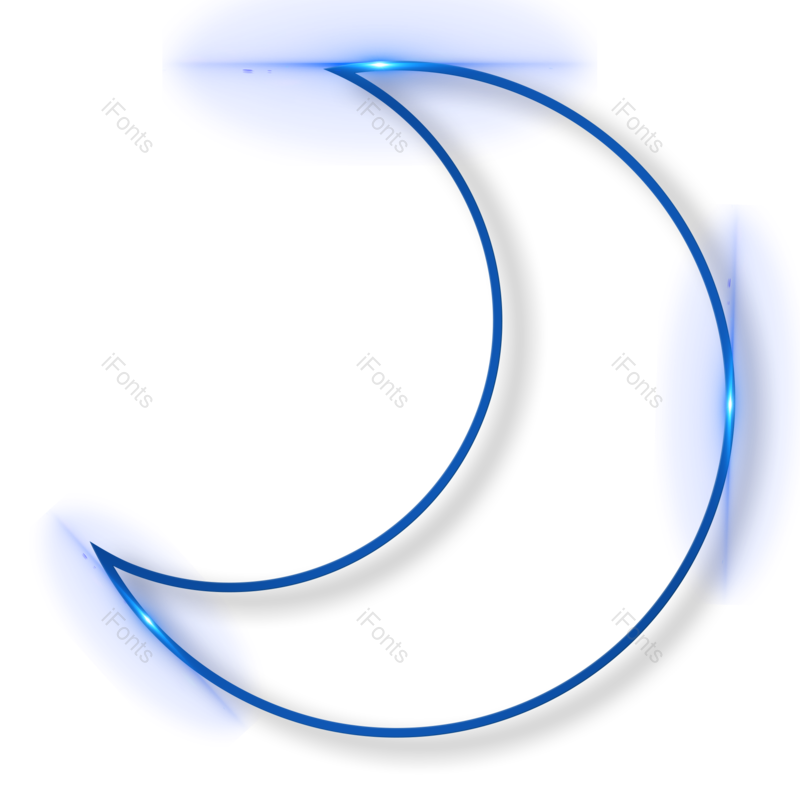 边框图片,光效元素,蓝色PNG,简约免抠素材